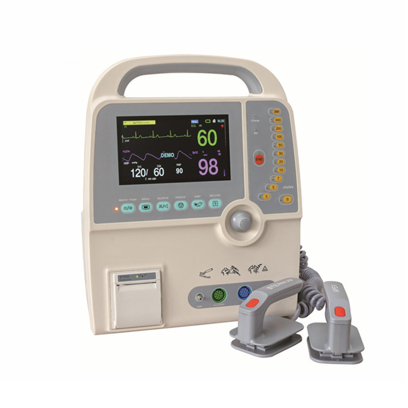 Biphasic AED Cardiac Defibrillator with Monitor